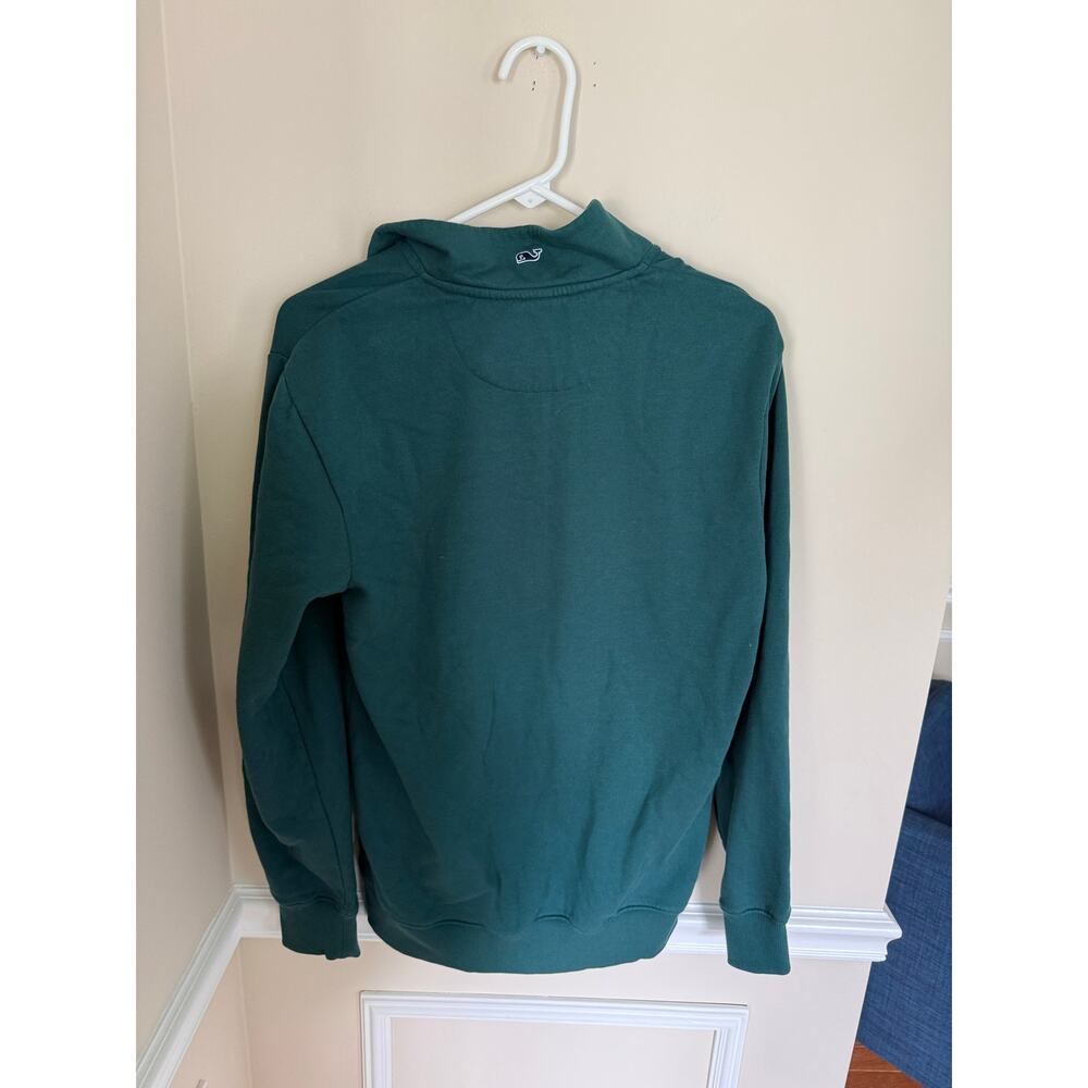 Vineyard Vines | Green Statement Christmas Plaid Collar Preppy Quarter Zip Sz S - Picture 6 of 8